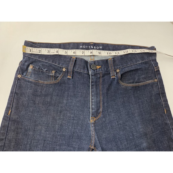 Mott And Bow Jeans Men's 30x32 Slim Fit‎ Stretch Dark Blue Wash Denim Comfort - Picture 5 of 8